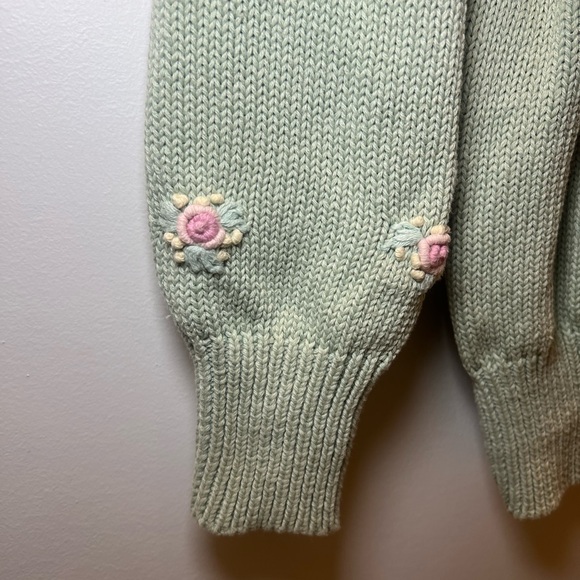 Vintage 1970s René Derhy Embroidered Cottagecore Cardigan – Pearl Buttons - Picture 5 of 5